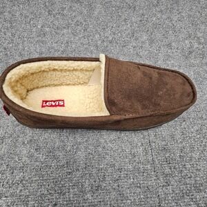 Levis Slippers Mens Comfort Lite Memory Foam Moccasin Brown Medium 8-9